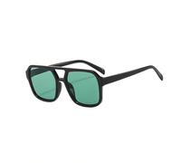 HYYZZC Gafas de sol vintage de gran tamaño para mujer, gafas de sol retro con montura grande, gafas de estilo negro y amarillo para mujer, F