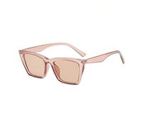 HYYZZC Gafas de sol vintage de ojo de gato para mujer, montura pequeña, estilo retro, con protección UV400, color champán.