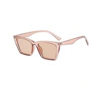 HYYZZC Gafas de sol vintage de ojo de gato para mujer, montura pequeña, estilo retro, con protección UV400, color champán, 1 unidad.