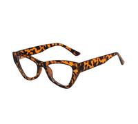 HYYZZC SO&EI Gafas de sol estilo ojo de gato con diseño de leopardo para mujer, estilo retro, transparentes, con montura anti-Blu-Ray, para hombre, con protección UV400, talla única