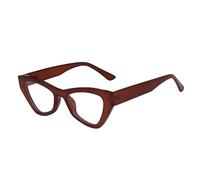HYYZZC SO&EI Gafas de sol estilo ojo de gato con diseño de leopardo para mujer, estilo retro, transparentes, con montura anti-Blu-Ray, para hombre, con protección UV400, color té, talla única