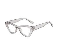 HYYZZC SO&EI Gafas de sol estilo ojo de gato con diseño de leopardo para mujer, estilo retro, transparentes, con montura anti-Blu-Ray, para hombre, con protección UV400, color gris, talla única