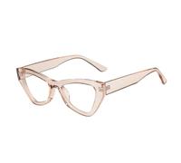 HYYZZC SO&EI - Gafas de sol estilo ojo de gato con diseño de leopardo para mujer, estilo retro, transparentes, con montura anti-Blu-Ray, para hombre, con protección UV400, color champán, talla única