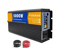 HYZHANHONG 12V DC A 110V AC Power Inverter, 12V-72V 5000W Pure Sine Wave Inverter, para Vehículos RV, Camión, Coche, Convertidor Solar Fuera De La Red con Salida De CA,24v to 230v