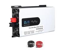 HYZHANHONG 24V to 110V,Inversor de Potencia de Onda sinusoidal Pura de 5000 W, convertidor de Voltaje de 12 V 24 V 48 V 60 V72 V CC a 110 V, 220 V CA con Pantalla LCD para casa Camping