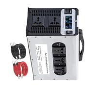 HYZHANHONG 72V DC a 110V, 3000 vatios Pure Sine Wave Power Inverter DC a AC Converter con 2 enchufes y 2 Puertos USB para Sistema Solar de Familia de Camiones de automóviles, RV,48v to 220v