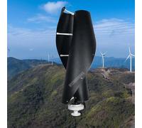 HYZHANHONG Bajo Ruido 12V-220V 3000W Generador De Turbinas Eólicas Verticales Generador De Imán Permanente con El Controlador 2 Hojas Adecuadas para Patios Y Aire Libre (Negro),48V