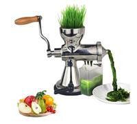 HYZHANHONG Exprimidor Manual de Paja de Trigo, Molinillo Manual de Paja de Trigo con Base de Ventosa, exprimidor de Acero Inoxidable para Uso alimentario, Utilizado para apio, Manzanas, etc.