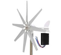 HYZHANHONG Generador eólico de Nueva energía 2000W MPPT Controlador 12V 24V 48V 8 Palas generador de turbina eólica de bajo Ruido para la generación de energía al Aire Libre y por Carretera,48v