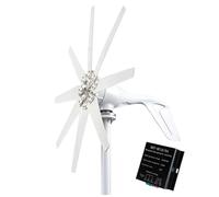 HYZHANHONG Kit de Generador Eólico Eficiente de 2000W con 8 Aspas, Generador Eólico de 12V-220V con Controlador de Carga, Generador de Energía Eólica para Marinos, Hogares,48V