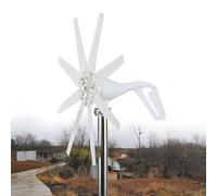 HYZHANHONG Potencia del Sistema de turbina eólica Vertical de Baja Velocidad de 3000W, 48V 8 Hojas Controlador de Carga Kit de generador de turbina eólica Vertical para jardín al Aire Libre,12V
