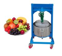 HYZHANHONG Prensa de Frutas de 13L, Gato hidráulico, Prensa de Granos de destilería Comercial, Barril Exterior de Acero Inoxidable 304 para prensar Frutas, Manzanas, Vino, Jugo de Manzana