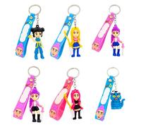 HYZMSZA Juego de 6 llaveros de PVC, Llaveros Creativos con Tema de Anime, Adecuados para Ferias de Anime y como Adornos de Mochila, Regalo para Aficionados a las Películas