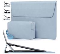 HYZUO 13,3-14 Pulgadas Funda Bolsa Portátil con Soporte Ajustable para MacBook Pro 14 M5/M4/M3/M2/M1 Pro/MAX A3426 A3427 2026-2021, MacBook Air/Pro 13,3, 13,8-13,5 Surface Laptop, Azul Pálido