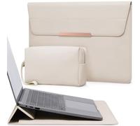 HYZUO 13,3-14 Pulgadas Funda para Portátil con Soporte, Beige | para MacBook Pro 14 M5-M1 A3426 A3427 2026-2021, MacBook Air/Pro 13,3, 13,8-13,5 Surface Laptop, HP Spectre X360 13/14