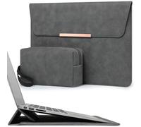 HYZUO 13,3-14 Pulgadas Funda para Portátil con Soporte, Gris Espacial | para MacBook Pro 14 M5-M1 A3426 A3427 2026-2021, MacBook Air/Pro 13,3, 13,8-13,5 Surface Laptop, HP Spectre X360 13/14