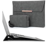 HYZUO 13,3-14 Pulgadas Funda para Portátil con Soporte para MacBook Pro 14 M5/M4/M3/M2/M1 2026-2021, MacBook Air/Pro 13,3, 13,8-13,5 Surface Laptop, HP Spectre X360 13/14, Envy 13, Gris Espacial