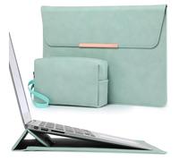 HYZUO 13,3-14 Pulgadas Funda para Portátil con Soporte para MacBook Pro 14 M5/M4/M3/M2/M1 2026-2021, MacBook Air/Pro 13,3, 13,8-13,5 Surface Laptop, HP Spectre X360 13/14, Envy 13, Verde Menta