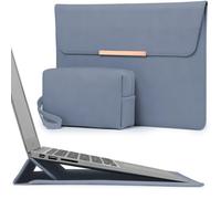 HYZUO 13,3-14 Pulgadas Funda para Portátil con Soporte para MacBook Pro 14 M5/M4/M3/M2/M1 2026-2021, MacBook Air 13,3, 13,8-13,5 Surface Laptop, HP Spectre X360 13/14, Envy 13, Azul Haze(Sonriente)