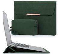HYZUO 13,3-14 Pulgadas Funda para Portátil con Soporte, Verde Medianoche | para MacBook Pro 14 M5-M1 A3426 A3427 2026-2021, MacBook Air/Pro 13,3, 13,8-13,5 Surface Laptop, HP Spectre X360 13/14