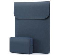 HYZUO 13,3-14 Pulgadas Funda para Portátil para MacBook Pro 14 M5/M4/M3/M2/M1 Pro/MAX 2026-2021, 13,3" MacBook Air/Pro, 13-13,8 Surface Laptop, HP Envy 13, Piel Sintética con Bolsa, Azul Marino