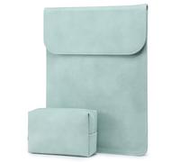 HYZUO 13,3-14 Pulgadas Funda para Portátil para MacBook Pro 14 M5/M4/M3/M2/M1 Pro/MAX 2026-2021, 13,3" MacBook Air/Pro, 13,5-13,8 Surface Laptop, HP Envy 13, Piel Sintética con Bolsa, Verde Menta