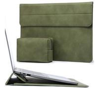 HYZUO 13,3-14 Pulgadas Funda para Portátiles con Soporte para MacBook Pro 14 M5/M4/M3/M2/M1 2026-2021, MacBook Pro/Air 13,3, 13,5" 13,8" Surface Laptop, HP Spectre X360 13/14, Verde Oliva