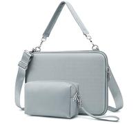 HYZUO 13,3-14 Pulgadas Funda Rígida para Portátil para 13" 14" MacBook Pro/Air M5-M1, Surface Laptop 13/13,5/13,8, Dell Pro 13/14 Premium, XPS 13, HP Spectre X360 13/14, Envy 13, Azul Ceniza