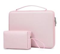 HYZUO 13,3-14 Pulgadas Funda Rígida para Portátil para MacBook Pro 14 M4/M3/M2/M1, MacBook Pro/Air 13, DELL Pro 13/14 Premium, XPS 13", 13,8"-13,5" Surface Laptop, HP Spectre X360 13/14, Rosa Pálido