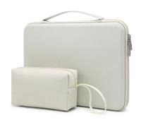HYZUO 13,3-14 Pulgadas Funda Rígida para Portátil para MacBook Pro 14 M4/M3/M2/M1, MacBook Pro/Air 13, DELL Pro 13/14 Premium, XPS 13", 13,8"-13,5" Surface Laptop, HP Spectre X360 13/14, Beige