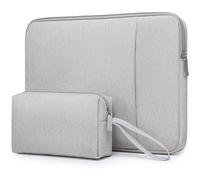 HYZUO 13,3-14 Pulgadas Portátiles Funda Set para MacBook Pro 14 M5/M4/M3/M2/M1, MacBook Air/Pro 13,3, 13,5"-13,8" Surface Book/Laptop, Funda para Portátil de 13,3" HP Dell Lenovo Asus Acer, Gris Claro