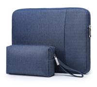 HYZUO 13,3-14 Pulgadas Portátiles Funda Set para MacBook Pro 14 M5/M4/M3/M2/M1, MacBook Air/Pro 13,3, 13,5"-13,8" Surface Book/Laptop, Funda para Portátil de 13,3" HP Dell Lenovo Asus Acer, Azul Marin