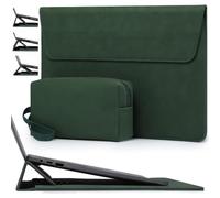 HYZUO 13" Funda para Portátil con Soporte Ajustable, Verde Medianoche | para MacBook Air 13 M5 A3449 M4 M3 M2 M1 2026-2018, 13" MacBook Neo 2026, MacBook Pro 13 M2 M1 2026-2016, Surface Pro, XPS 13