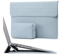 HYZUO 13 Pulgadas Funda para Portátiles con Soporte para 2025-2018 MacBook Air 13 M4 M3 M2 M1 2025-2016 MacBook Pro 13 M2 M1, 13 iPad Pro/Air, Surface Pro 11-9, XPS 13, con Bolsa Pequeña, Azul Pálido