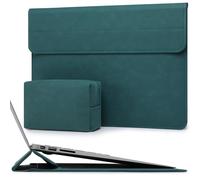 HYZUO 13 Pulgadas Funda para Portátiles con Soporte para 2026-2018 MacBook Air 13 M5 M4 M3 M2 M1, 2026 13" MacBook Neo, 2026-2016 MacBook Pro 13 M2 M1, 13" iPad Pro/Air, Surface Pro 12-3, Verde Oscuro