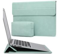HYZUO 13 Pulgadas Funda para Portátiles con Soporte para 2026-2018 MacBook Air 13 M5 M4 M3 M2 M1, 2026 13" MacBook Neo, 2026-2016 MacBook Pro 13 M2 M1, 13" iPad Pro/Air, Surface Pro 12-3, Verde Menta