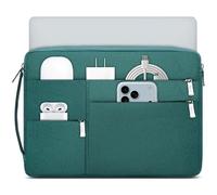 HYZUO 14-15 Pulgadas Funda Ordenador Portátil para MacBook Air 15 M5 A3448 M4 M3 M2 2026-2023, MacBook Pro 15, XPS 14/15 Plus, Bolsa Protectora para 14" HP Dell Lenovo ThinkPad Asus Acer, Verde Oscuro