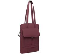 HYZUO 15-16 Pulgadas Funda Acolchada para Portátil para MacBook Pro 15/16, 15" 15,6" DELL/HP/Lenovo/ASUS/Acer/Samsung, Bolsos Hombro Delgados Mujer, Bolso Trabajo Diario, Vino Rojo