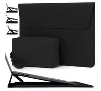 HYZUO 15-16 Pulgadas Funda Bolsa Portátil con Soporte Ajustable para MacBook Pro 16 M5/M4/M3/M2/M1 A3428 A3429 2026-2019, XPS 15, MacBook Pro 15 2015-2012, HP Envy 15,6, Negro