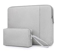 HYZUO 15-16 Pulgadas Funda Bolsa Portátil para MacBook Pro 16 M5/M4/M3/M2/M1 A3428 A3429 2026-2019, 15" Surface Book, Maletín Portátil para 15" 15,6" HP DELL Lenovo ASUS Acer Samsung, Gris Claro
