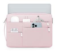 HYZUO 15-16 Pulgadas Funda Ordenador Portátil para MacBook Pro 16 M4/M3/M2/M1 2025-2019, 15" Surface Book, Bolsa Protectora para 15" 15.6" Dell HP Lenovo ThinkBook Asus Acer Samsung, Rosa Pálido