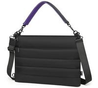 HYZUO 15-16 Pulgadas Funda para Portátil para MacBook Pro 16 M4-M1, MacBook Pro/Air 15, 15" 15,6" DELL/HP/Lenovo/ASUS/Acer/Samsung Notebook, Bolsos Hombro Dobles Mujer Trabajo Diario Mano, Negro