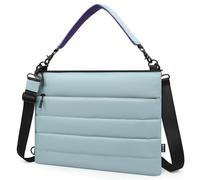 HYZUO 15-16 Pulgadas Funda para Portátil para MacBook Pro 16 M5-M1 A3428 A3429, MacBook Pro/Air 15, 15" 15,6" DELL/HP/Lenovo/ASUS/Samsung, Bolsos Hombro Dobles Mujer Trabajo Diario Mano, Azul Ceniza