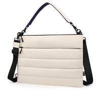 HYZUO 15-16 Pulgadas Funda para Portátil para MacBook Pro 16 M5-M1 A3428 A3429, MacBook Pro/Air 15, 15" 15,6" DELL/HP/Lenovo/ASUS/Samsung, Bolsos Hombro Dobles Mujer Trabajo Diario Mano, Beige