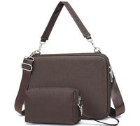 HYZUO 15-16 Pulgadas Funda Rígida para Portátil para MacBook Pro 16 M4-M1, MacBook Air 15 M4 M3 M2, 15" Surface Laptop, Dell XPS 15/16, HP Envy/Pavilion 15, ASUS VivoBook/Zenbook 15, Café Marrón