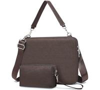 HYZUO 17-17,3 Pulgadas Funda Rígida para Portátil Bolso de Mano,Café Marrón | para HP Envy/OMEN 17, LenovoThinkPad P16, ASUS ZenBook Pro/VivoBook Pro 17, Dell Alienware M17, LG gram 17, Razer Blade 17