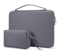 HYZUO 17-17,3 Pulgadas Funda Rígida para Portátil para 17" 17,3" HP/DELL/ASUS/Acer/Lenovo/LG/Toshiba/MSI Gaming Laptop/Razer Blade 17/18, Bolsa Protectora para Hombres Mujeres, Gris Espacial