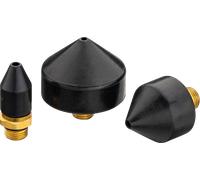 Hazet juego de conos 9040-42/3, Para limpieza de conductos con aire comprimido, 3 accesorios de conos 13, 25, 35 mm, Adaptable para pistola de soplado de 2 vías 9040-4, Para aflojar tapones