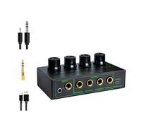 HZ400 - Amplificador de auriculares de color con adaptador y cables de salida múltiple para amplificador de auriculares portátil auditivo claro con tipo C