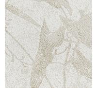 HZ62048-Horizonte Hoja De Árbol Beige Crema Metálico Galerie Papel Tapiz